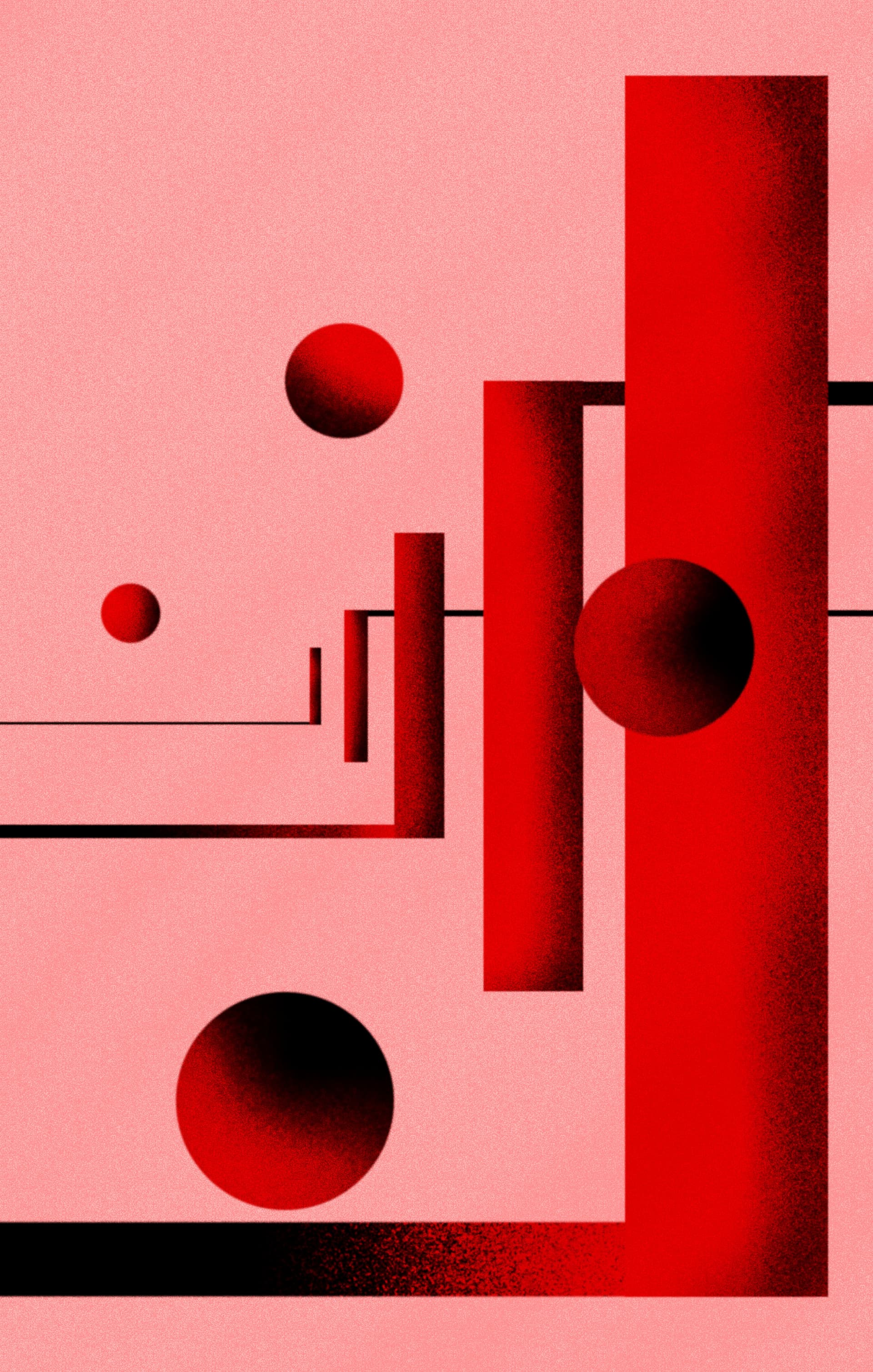 Red Shift - Digital Wall Art
